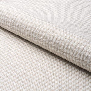 SCHUMACHER Classic Houndstooth Check Linen Fabric 10 Yards Grey