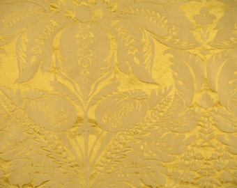 SCALAMANDRE Newport Damask Silk Fabric 10 Yards Vermeil