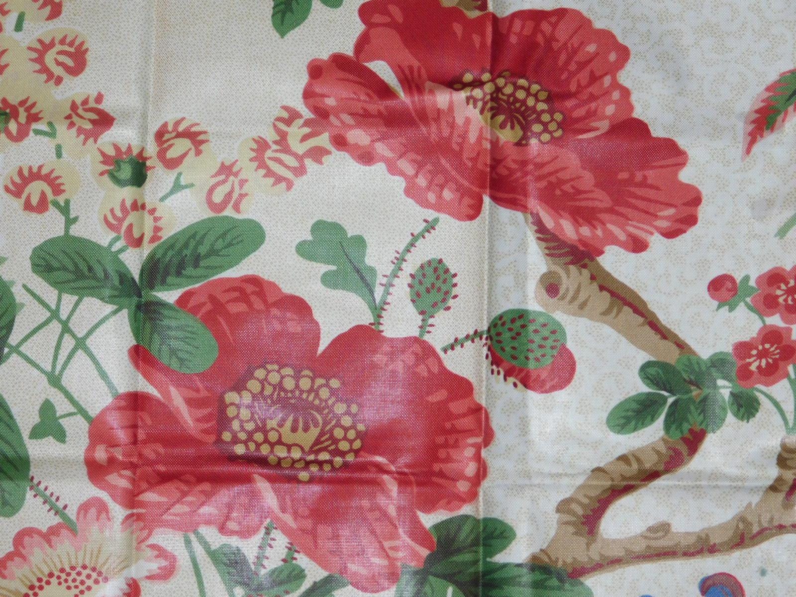 COLEFAX & FOWLER TREE Poppy Floral Glazed Cotton Fabric 10 Yards
