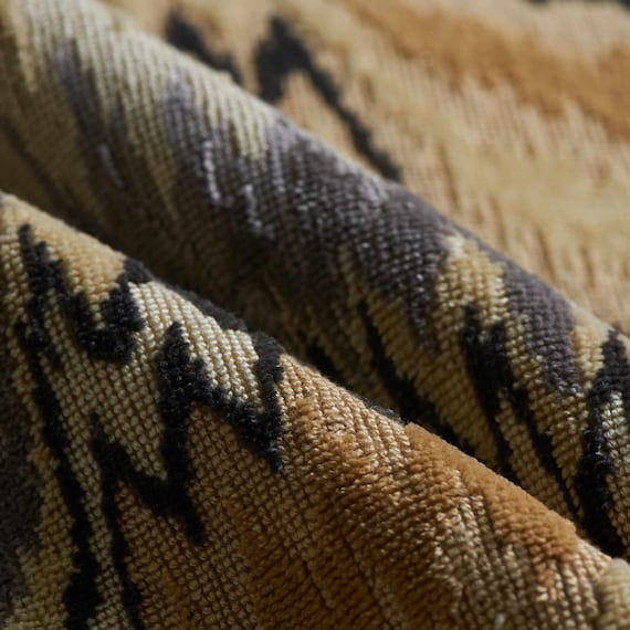CLARENCE HOUSE Fitzgerald Flamestitch Grospoint Velvet Upholstery