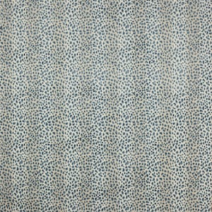 COWTAN & TOUT Exotic Ocelot Cotton Velvet Fabric 10 Yards Azure Blue
