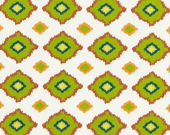 SCHUMACHER SIKAR EMBROIDERED Suzani Accents Fabric 10 Yards Citrus Multi