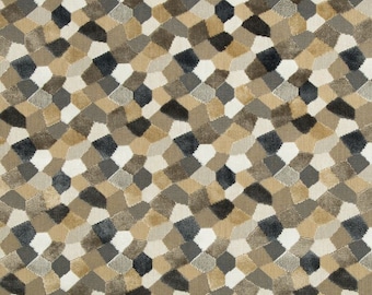 KRAVET LEE JOFA Mosaic Cut Velvet Fabric 10 Yards Sandstone Multi