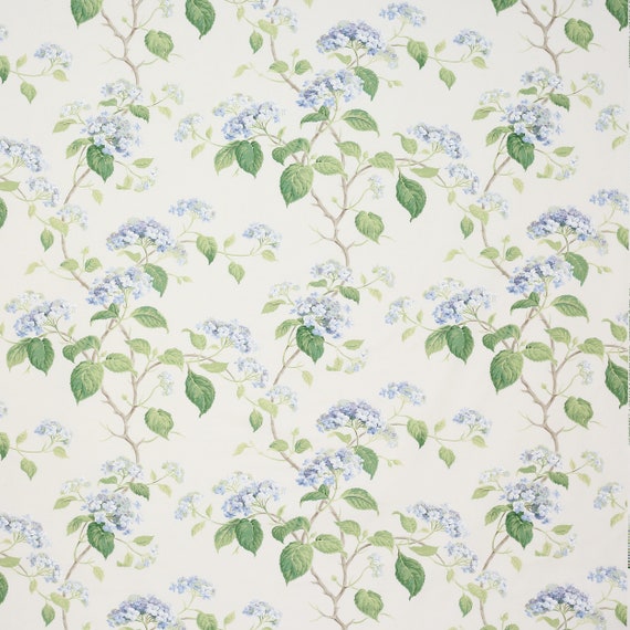 COLEFAX & FOWLER Shabby HYDRANGEA Tree Cotton Chintz Fabric 10