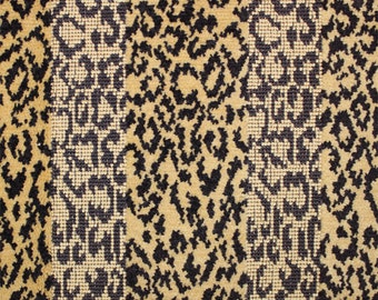 SCALAMANDRE CORBET ANIMAL Striped Loop Cut Velvet Fabric 10 Yards Cream Brown