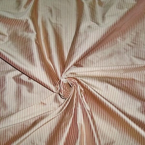 LEE JOFA Kravet THISTLE Stripes Silk Fabric 10 Yards Cream Rose
