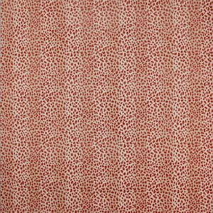COWTAN & TOUT Exotic Ocelot Cotton Velvet Fabric 10 Yards Coral