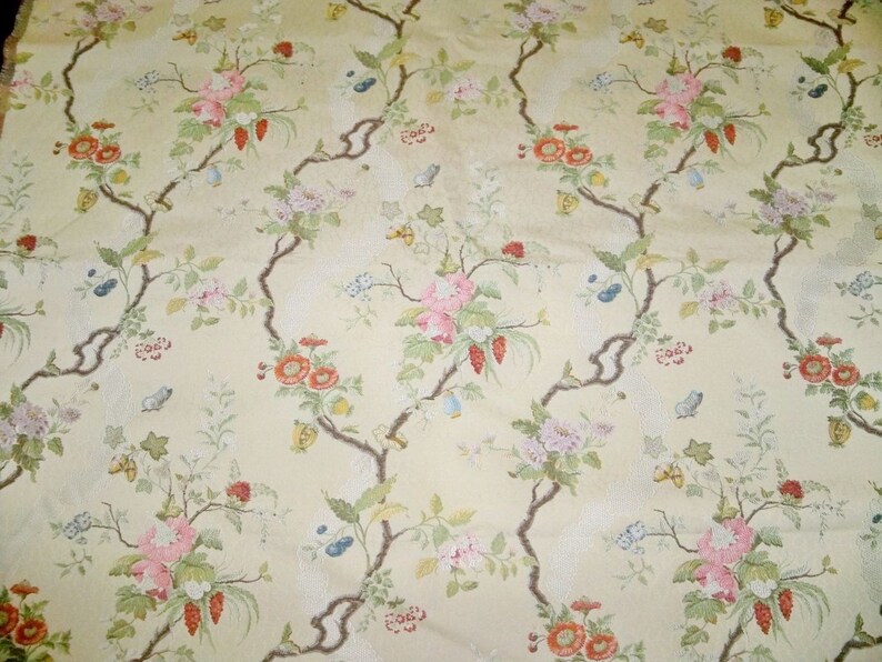 SCALAMANDRE APRILE SILK Lampas Fabric 10 Yards Magnolia Colony Etsy