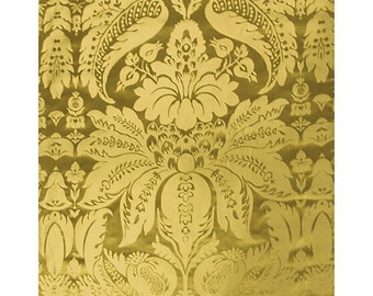 SCALAMANDRE Newport Damask Silk Fabric 10 Yards Vermeil