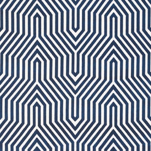 SCHUMACHER VANDERBILT RETRO Tkanina aksamitna Deco Cut 10 jardów Niebieski Indygo