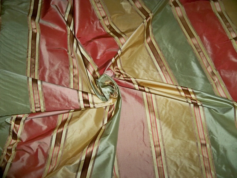 BARANZELLI SCALAMANDRE CATALINA Silk Stripe Damask Fabric 10 Etsy