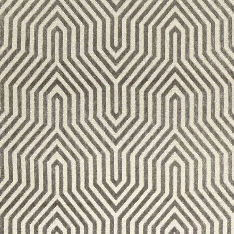 SCHUMACHER VANDERBILT RETRO Deco Cut Velvet Fabric 10 Yards Dove Etsy