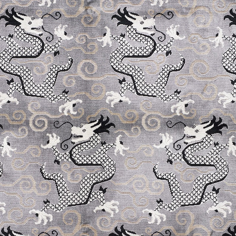 SCHUMACHER CHINOISERIE DRAGONS Textured Velvet Fabric 3 Yards Etsy