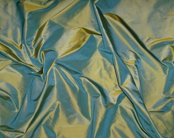 LEE JOFA KRAVET Morpheus Solid Silk Taffeta Fabric 10 Yards Iridescent Turquoise