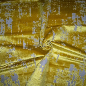 PASARI BORNEO DISTRESS Belgium Cut Velvet Upholstery Fabric 10 Yards Gold Brown