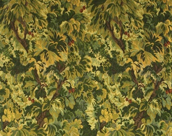 CLARENCE HOUSE Henri II Linen Velvet Fabric 10 Yards Green Multi
