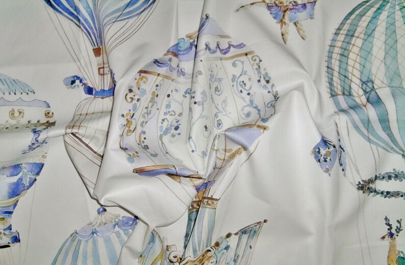 MANUEL CANOVAS Hot Air BALLOONS Toile Fabric 10 Yards Multi Etsy
