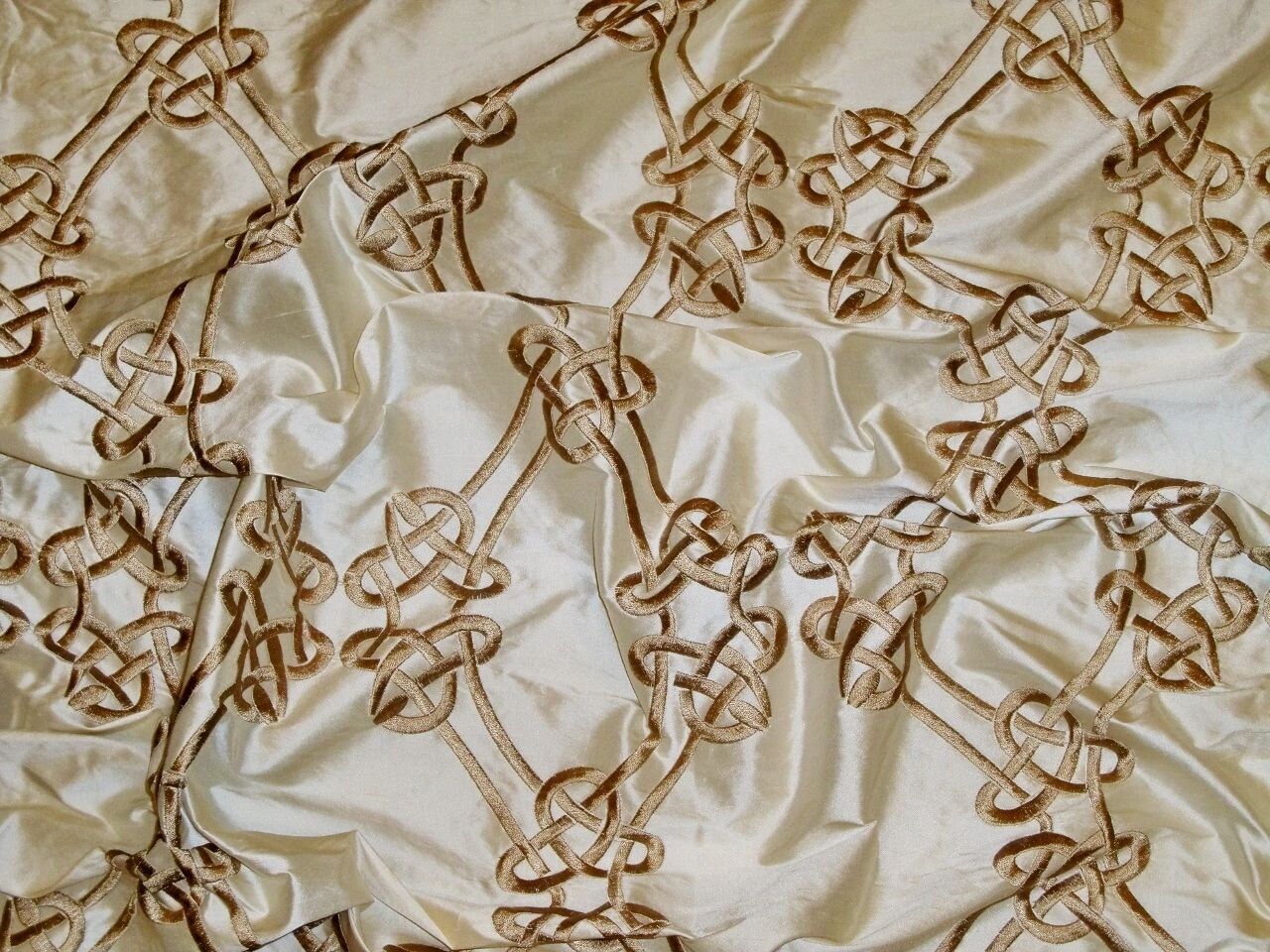 SILK LOOM Inc. CEREMONY Embroidered Silk Fabric 10 Yards Cream Gold Etsy