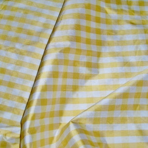 SCALAMANDRE BARANZELLI LUCIA French Country Silk Dupioni Check Fabric 10 Yards Yellow White