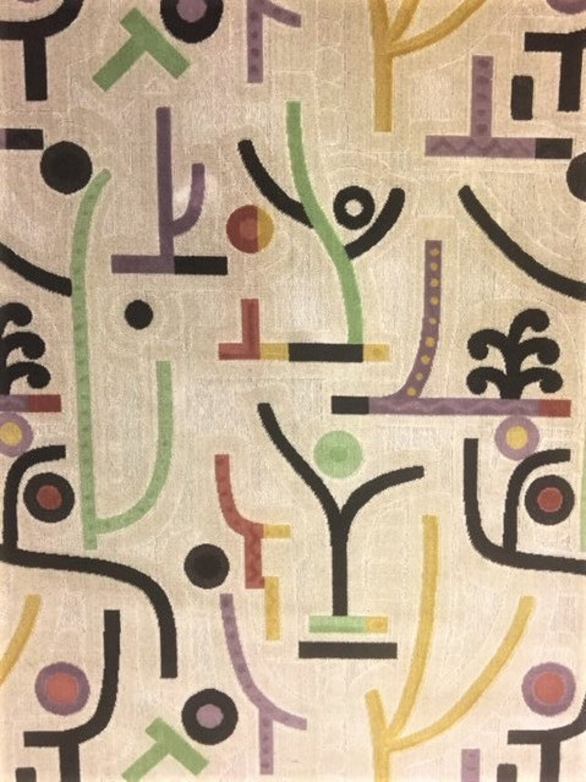 CLARENCE HOUSE KLEE Gros Point Hvy Velvet Fabric 10 Yards Beige Green