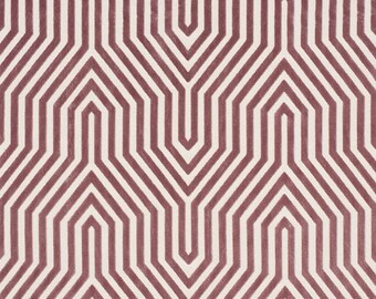 SCHUMACHER VANDERBILT RETRO Deco Cut Velvet Fabric 10 Yards Lilac