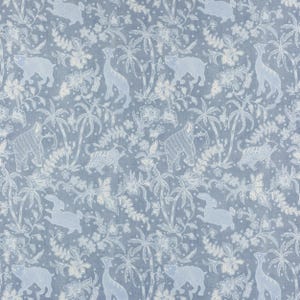 COWTAN & TOUT Indochine Chinoiserie LinenToile Fabric 10 Yards Delft
