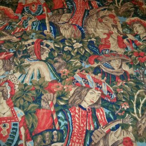 SCHUMACHER RENAISSANCE Le Retour Linen Fabric 9 Yards Multi image 3