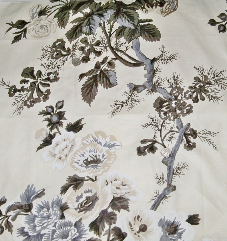 SCHUMACHER Hollyhock Floral Cotton Toile Fabric 10 Yards - Etsy