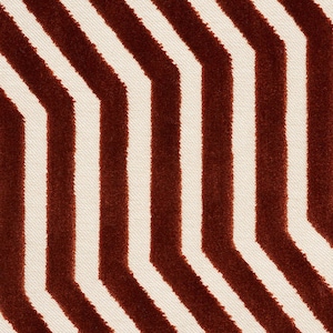 SCHUMACHER VANDERBILT RETRO Tkanina aksamitna Deco Cut 10 jardów Russet