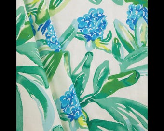 LEE JOFA Lilly Pulitzer Costa Rica Tropical Floral Cotton Fabric 10 Yards Pink Blue Multi