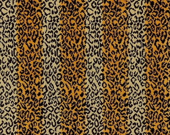 SCALAMANDRE Corbet Leopard Striped Loop Cut Velvet Fabric 10 Yards Brown