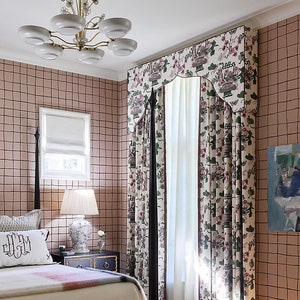 SCALAMANDRE CHINOISERIE SHANGHAI Blossoms Baskets Butterflies Toile Fabric 10 Yards Berry Burgundy Green