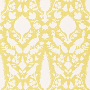 SCHUMACHER CHENONCEAU FRENCH Toile Linen Fabric 10 yards Buttercup