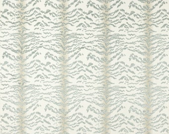 COWTAN & TOUT RAJAH Exotic Tiger Velvet Fabric 10 Yards Celadon