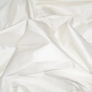 SCALAMANDRE SHANGRI-LA Silk Dupioni Fabric 10 Yards Blanc De Chien / White
