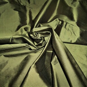 SCALAMANDRE SHANGRI-LA Silk Fabric 10 Yards Moss Green
