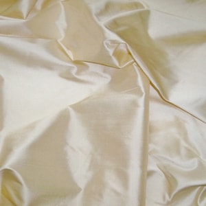 SCALAMANDRE SHANGRI-LA Silk Fabric 10 Yards Creme De La Creme / Cream