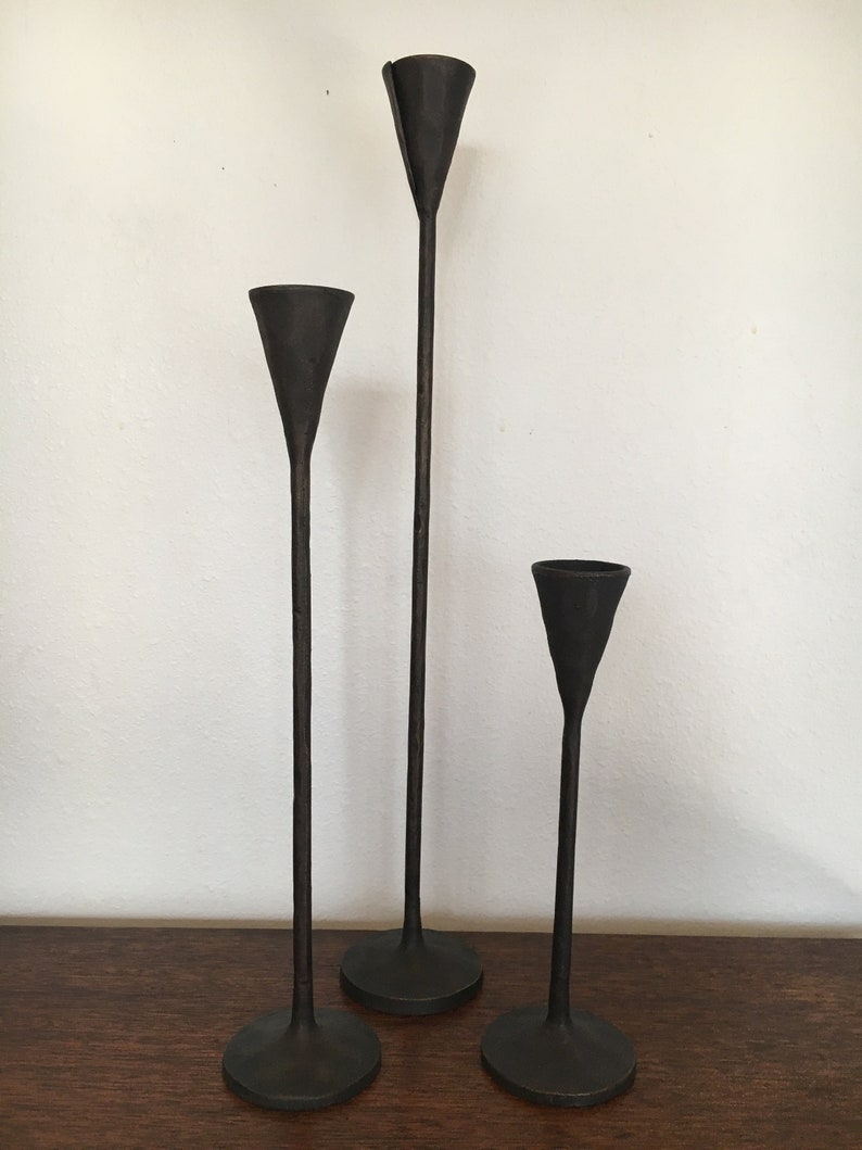 Set Of Pottery Barn Petaluma Candlestick Holders Wrought Iron Etsy