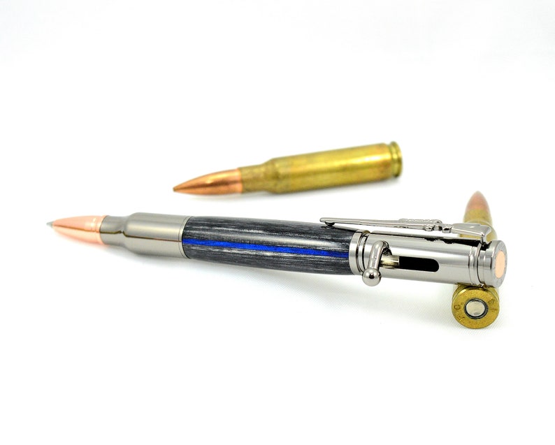 Thin Blue Line Police Pen by Oak Lane Woodworks