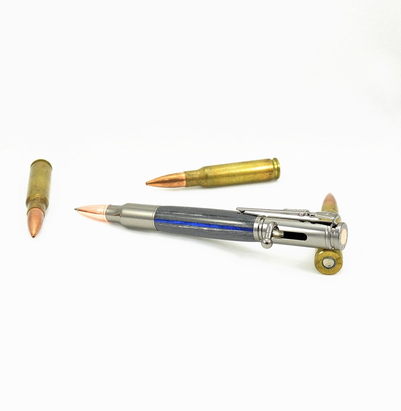 Thin Blue Line Police Pen by Oak Lane Woodworks