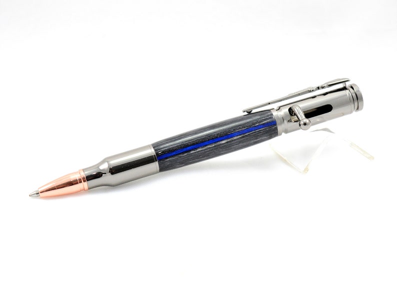 Thin Blue Line Police Pen by Oak Lane Woodworks