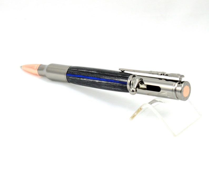 Thin Blue Line Police Pen by Oak Lane Woodworks