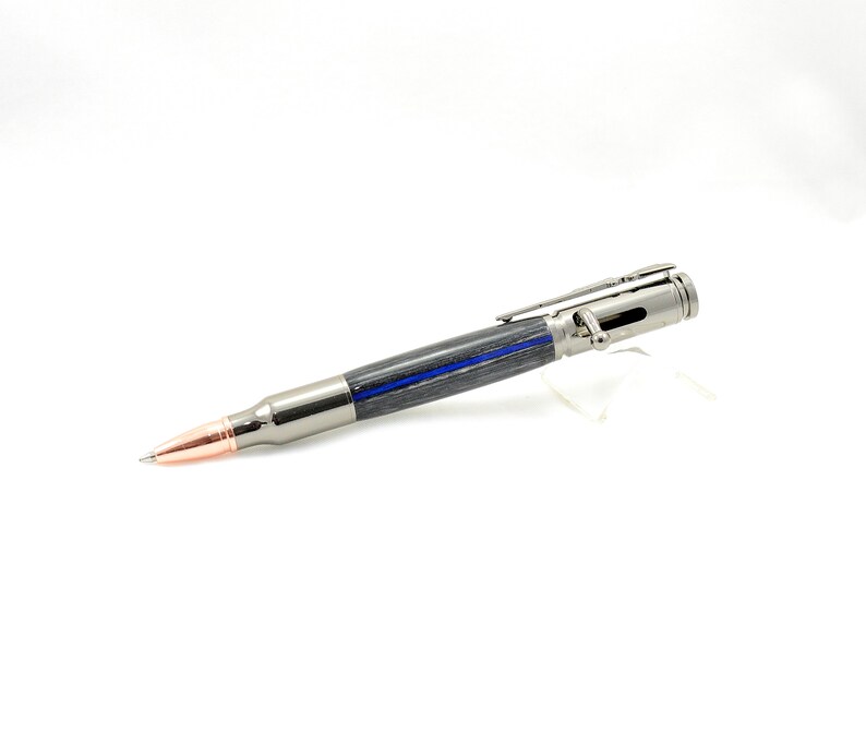 Thin Blue Line Police Pen by Oak Lane Woodworks