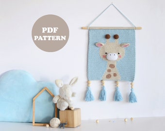 PDF MUSTER - Wandbehang Dekor - Wandbehang Dekor - Häkelanleitung - Häkeldekor - Kinderzimmer Wand Dekor - Giraffe häkeln - Kinderzimmer Dekor