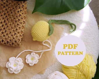 Crochet Lemon & Flowers Bag Charm Pattern – Amigurumi Keychain (PDF Pattern)