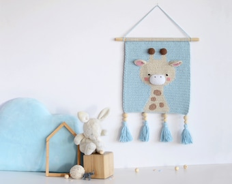 Crochet Giraffe Wall Hanging Decor – Handmade Nursery Decor