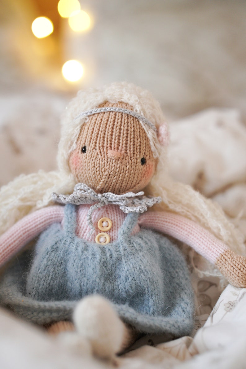 Knitted doll Amigurumi doll Girl gift Knitted toy Amigurumi doll Stuffed toy Doll gift Plush toy Gentle doll Ready to ship image 2