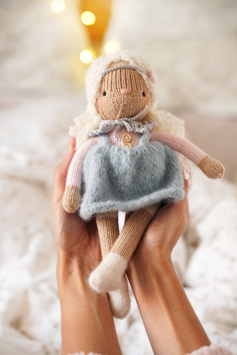 Knitted doll Amigurumi doll Girl gift Knitted toy Amigurumi doll Stuffed toy Doll gift Plush toy Gentle doll Ready to ship image 6