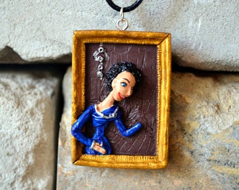 Gladys dipingere collana o magnete frigorifero, Phoebe Buffay pittura raccapricciante, Regalo amici, Fan della serie Friends, Collana Friends, Gladys Gladys dipingere collana o magnete frigorifero, Phoebe Buffay pittura raccapricciante, Regalo amici, Fan della serie Friends, Collana Friends, Gladys