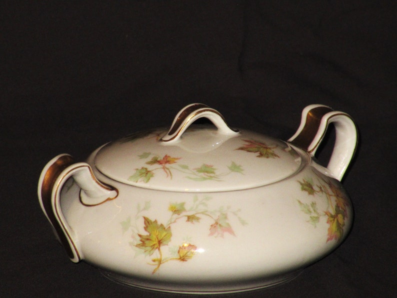 Haviland China Autumn Leaf France Limoges Sugar Bowl with Lid Etsy